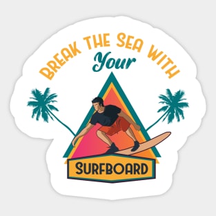 Summer Full Of Surfing Sticker